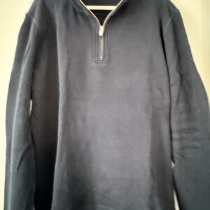 Faconnable Men's Navy Half-Zip Sweater